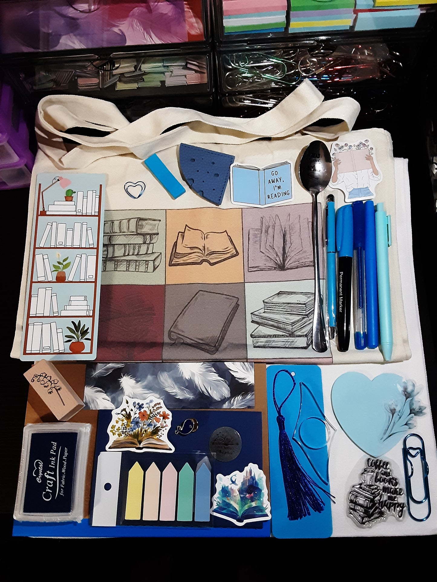 Blue 25 item bookish mystery bundle