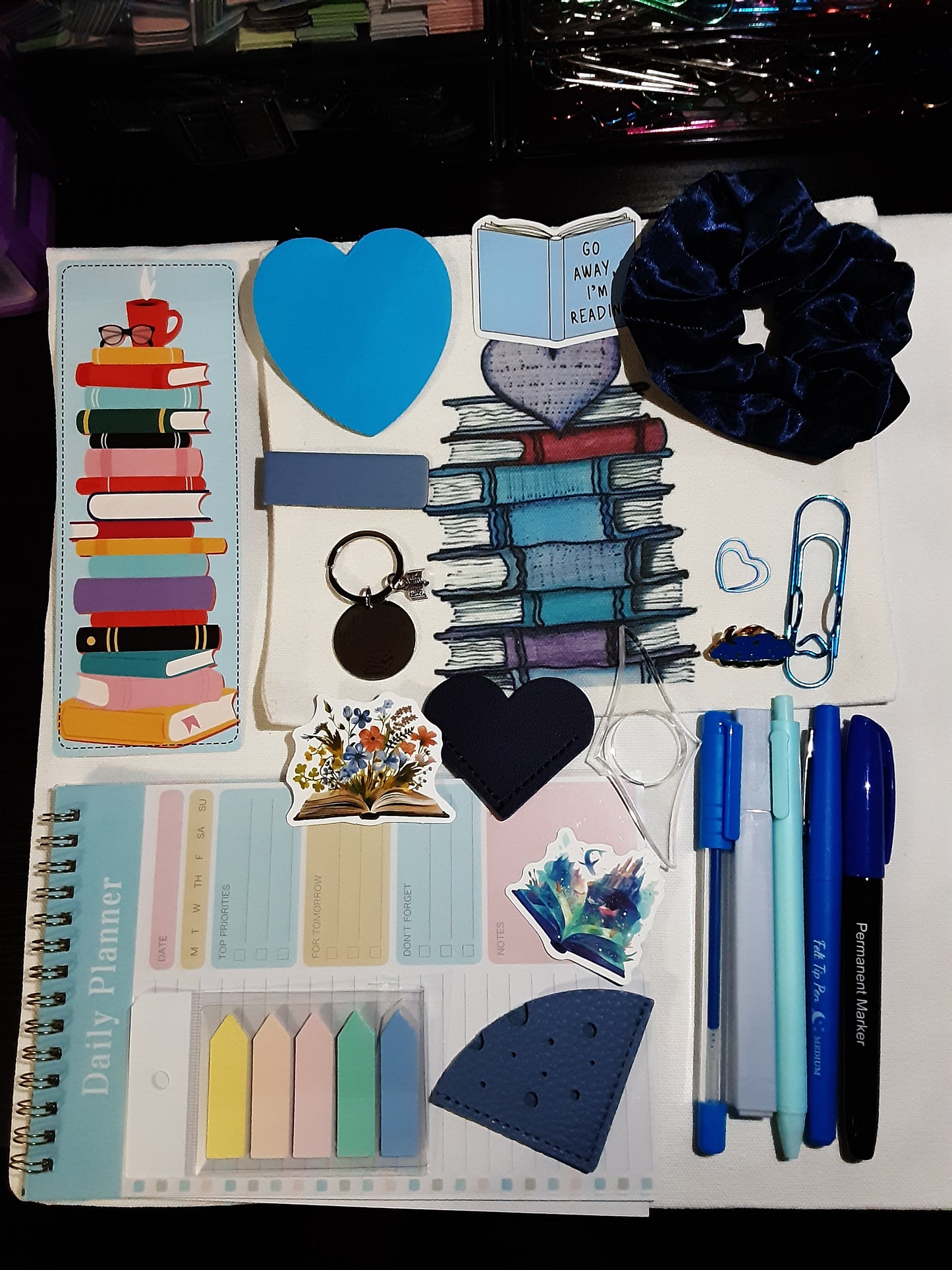 Blue 20 item bookish mystery bundle