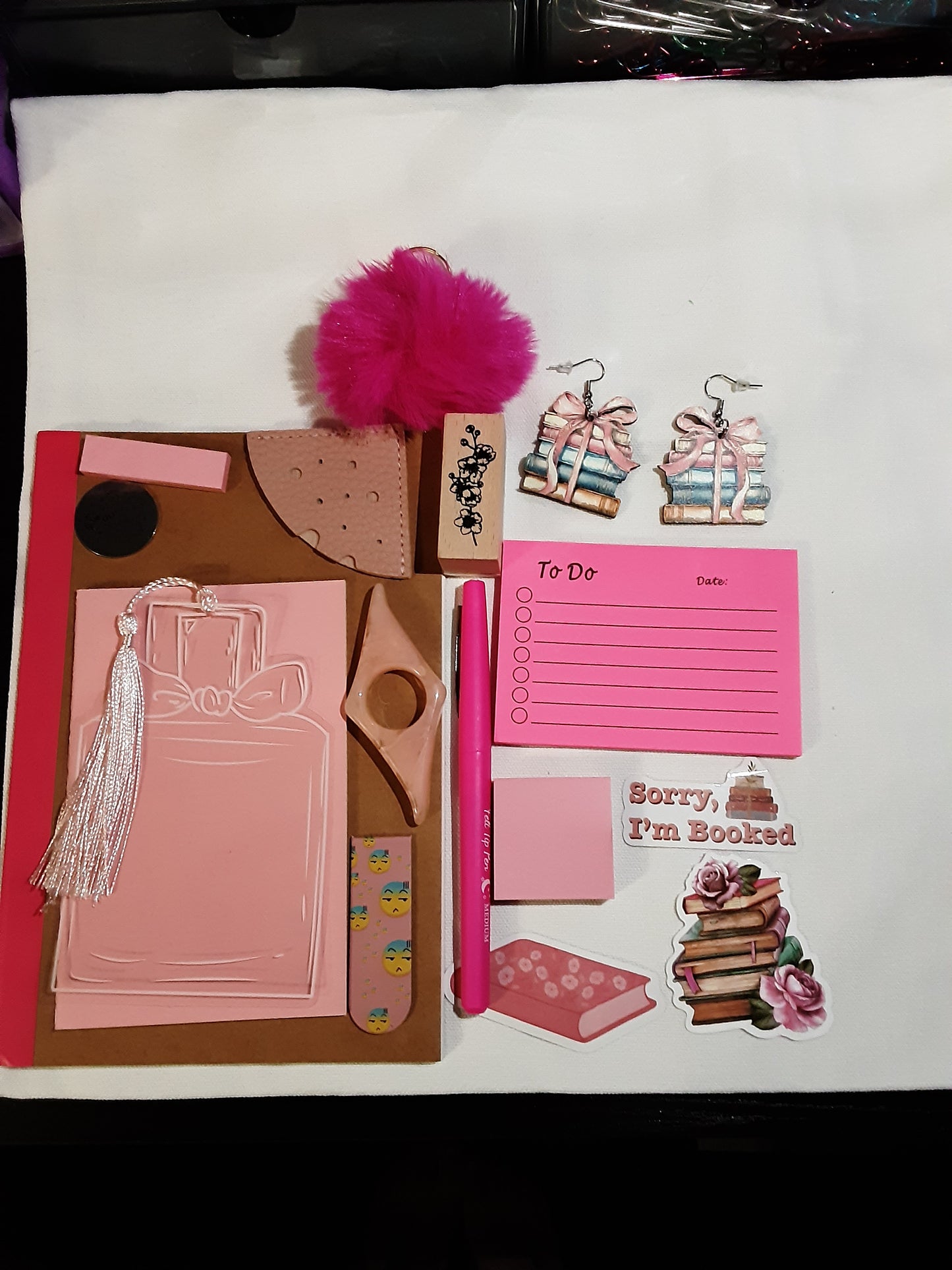 Pink 15 item bookish mystery bundle